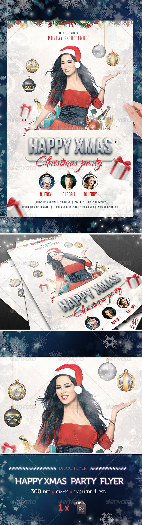 Christmas Party Flyer Template - Holidays Events