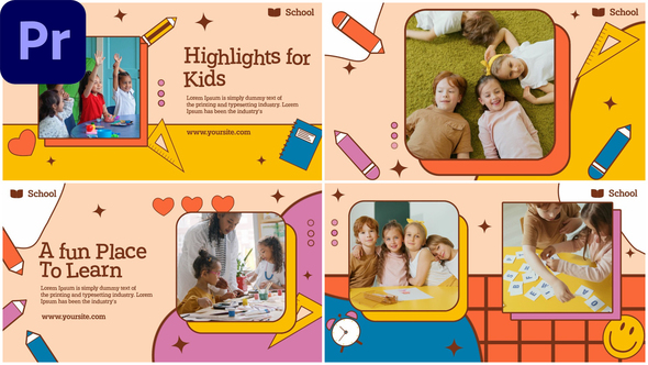 Kids Education Colorful Promo |MOGRT|