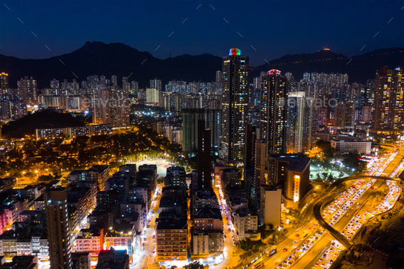 To Kwa Wan, Hong Kong, 29 January 2019: Top View Of Hong Kong Downtown 