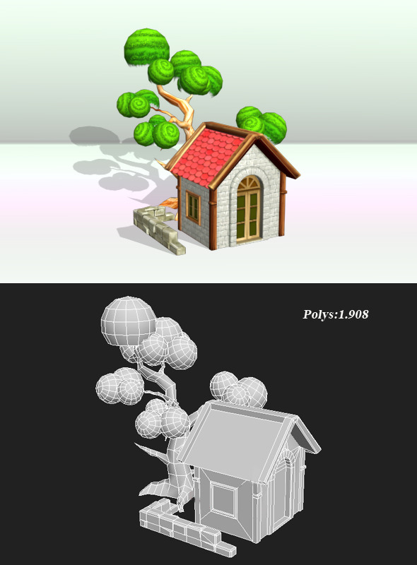 House And Tree - 3Docean 3422749