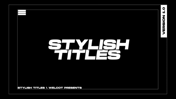 Stylish Titles | After Effects