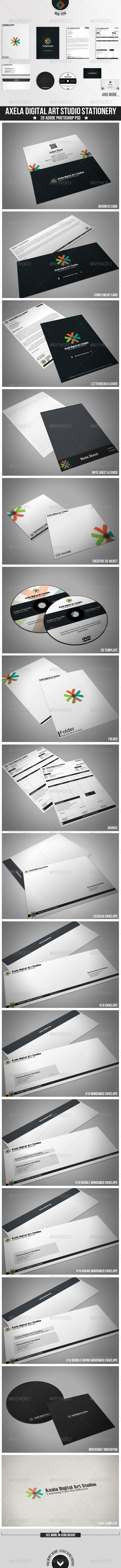 Axela Digital Art Studios Stationery - Stationery Print Templates