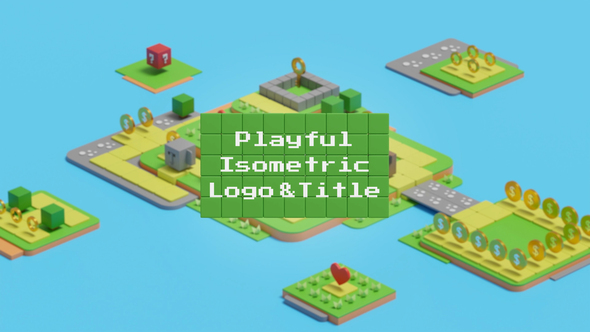 Playful Isometric Logo and Title DR