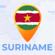 Suriname Map - Republic of Suriname Travel Map - VideoHive Item for Sale