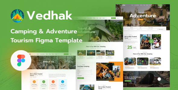 Vedhak – Adventure Tours and Travel Figma Template