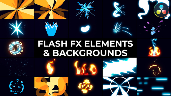 Flash FX Elements And Backgrounds | DaVinci Resolve