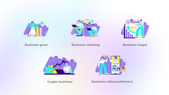 Business grow - Flat concepts
