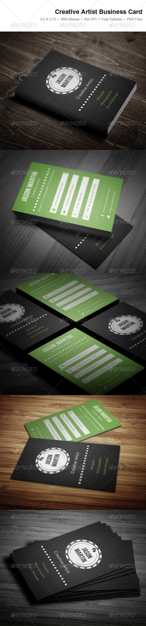 Creative Artist Business Card - Creative Business Cards
