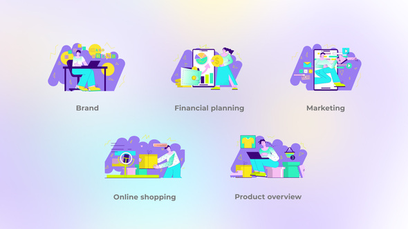 Online shopping - Flat concepts
