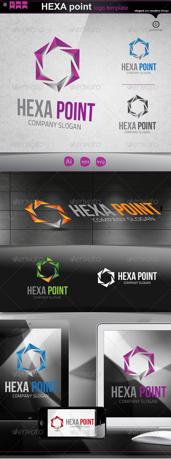 Hexa point - Logo Templates