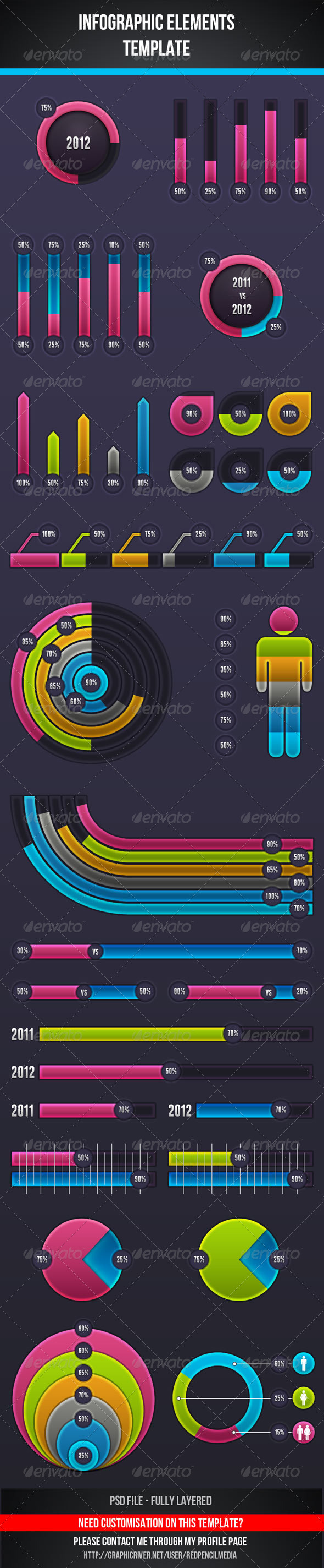 Infographic Elements Template - Infographics