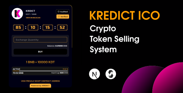 KREDICT | ICO Crypto Token Selling System | Multi Currency | Multi Wallet