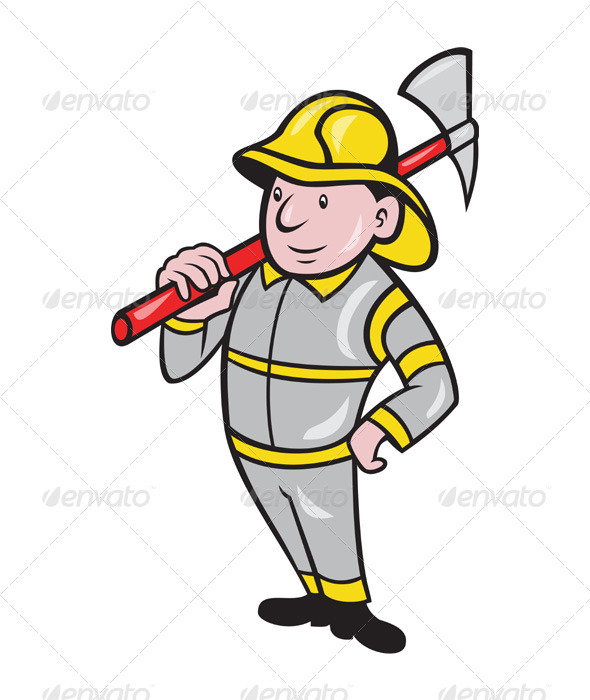 Fireman Firefighter Emergency Worker - People Characters