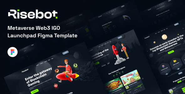 Risebot – Metaverse Web3 IGO Launchpad Figma Template
