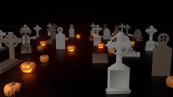 Halloween Grave Stones 02 4k