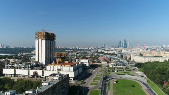 Air View Of Moscow City With Academy Building 1