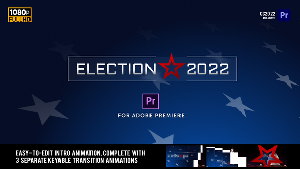 Election Essentials | Intro & Transitions | MOGRT for Premiere Pro