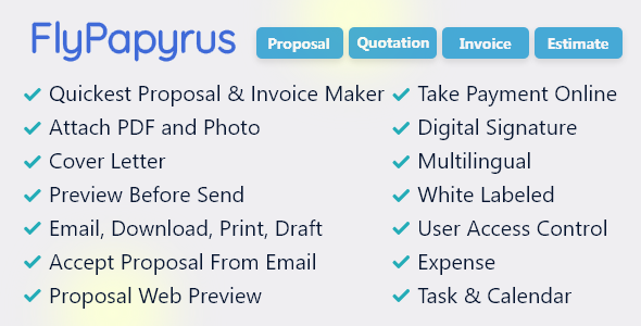 FlyPapyrus  Proposal Invoice and Quotation Software