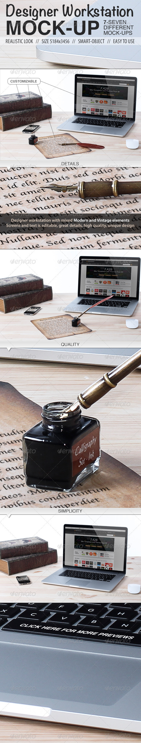 Designer Workstation Mock-up - Miscellaneous Product Mock-Ups