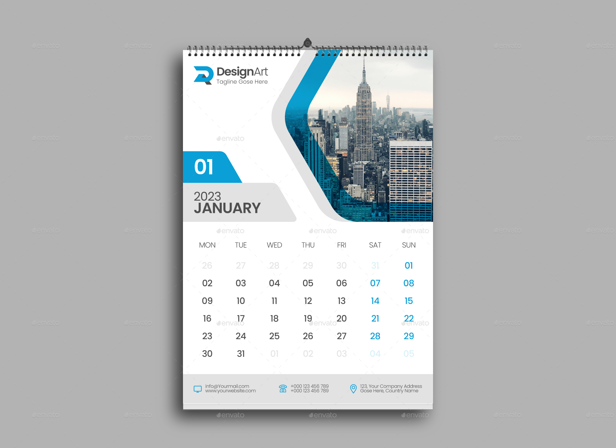 Wall Calendar 2023, Print Templates | GraphicRiver