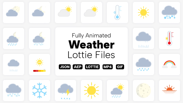 Weather Lottie Files