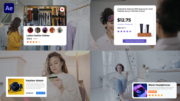 E-Commerce Product Details & Price Tag Elements template preview