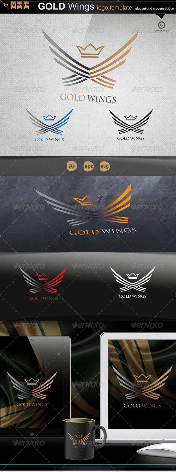 Gold Wings - Logo Templates