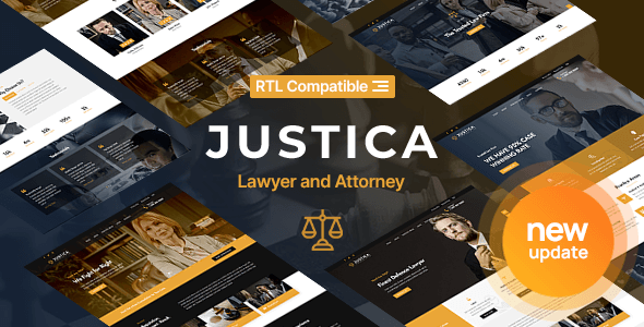 Marvelous Justica - Lawyer, Attorney and Law Firms Website Template