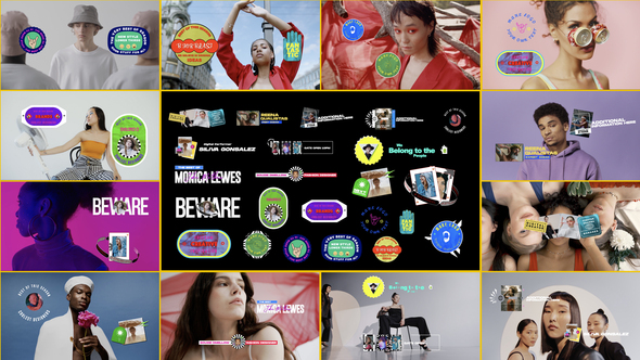 Lower Thirds Vibrant Elements template preview