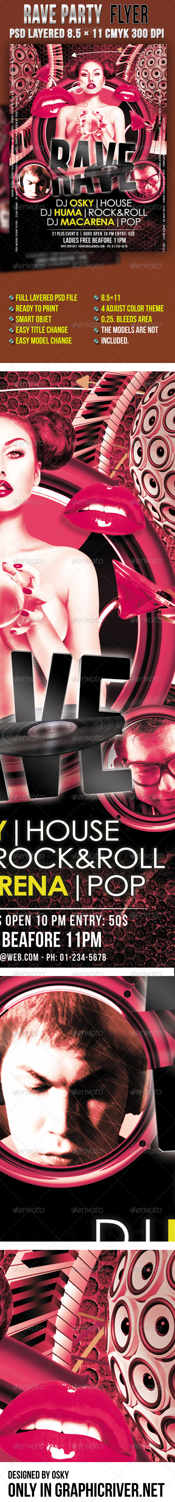 Rave Party Flyer - Clubs & Parties Events
