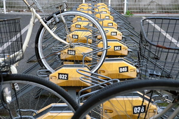 image of Paid bicycle parking - Stock Photo - Images