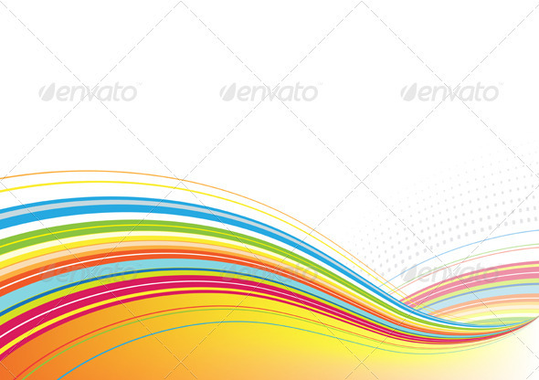 Colorful Rainbow Background - Backgrounds Decorative