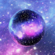 360 degree full sphere panoramic space background with starfield and nebula, equirectangular