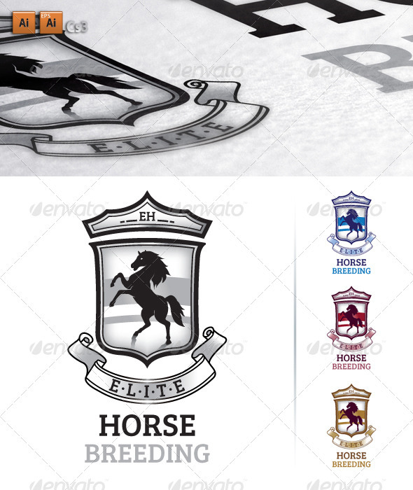 Horse Breeding - Animals Logo Templates