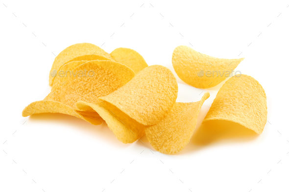 Potato chips isolated - Stock Photo - Images