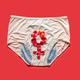 Woman Health Period menstrual problems. Reusable period underwear with  venus symbol on red Stock Photo by IrynaKhabliuk