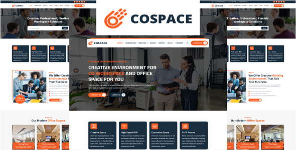 Cospace - Office Rental And Coworking Space HTML5 Template