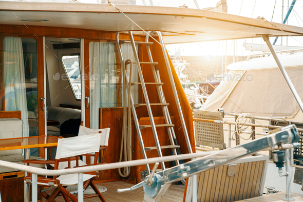 Luxury yacht deck - Stock Photo - Images