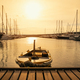 Boat at sunset in Adriatic sea - PhotoDune Item for Sale