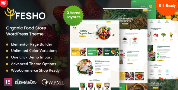 Fesho – Organic Food Store WordPress Theme