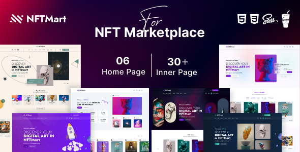 NFTMart – NFT Marketplace HTML Template