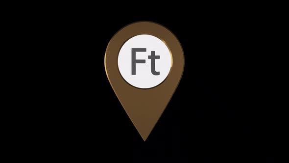 Hungarian Forint Currency Symbol In Pin Point  With Alpha Channel  2K alt