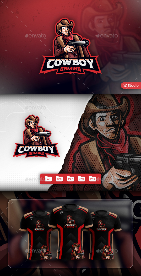 Cowboy Mascot Logo Design