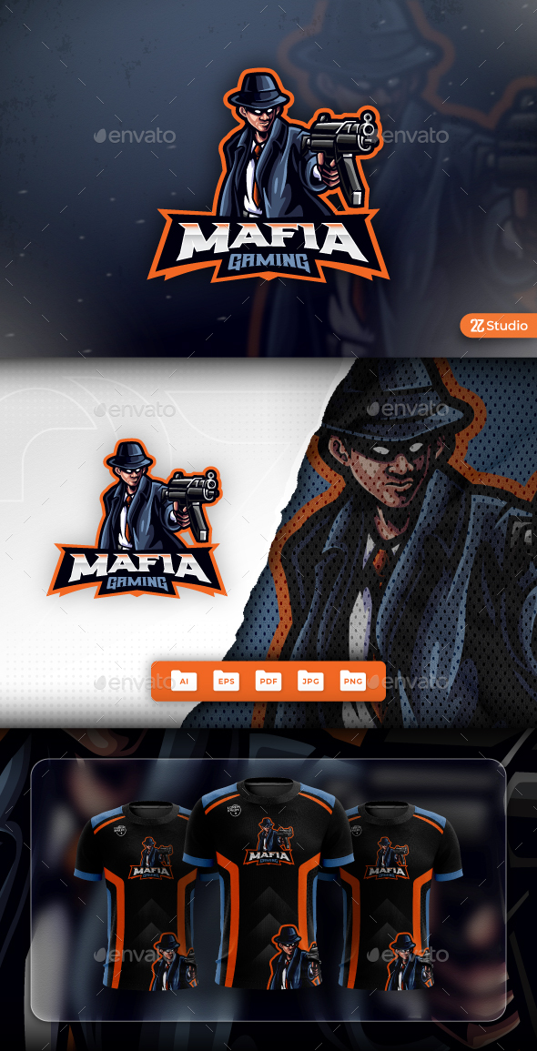 Mafia Mascot Logo Design