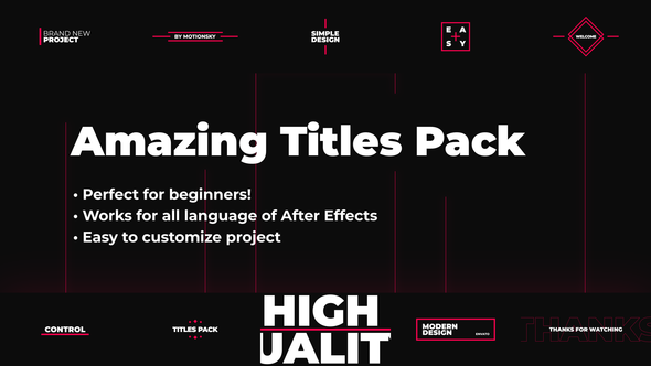 Amazing Titles Pack | After Effects