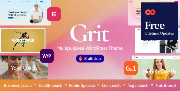 Grit – Coaching & Online Courses Multiskin WordPress Theme