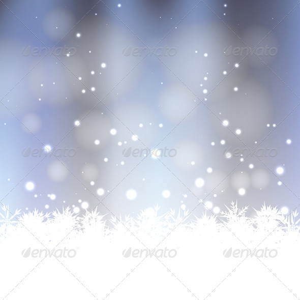Winter Snow Background - Christmas Seasons/Holidays