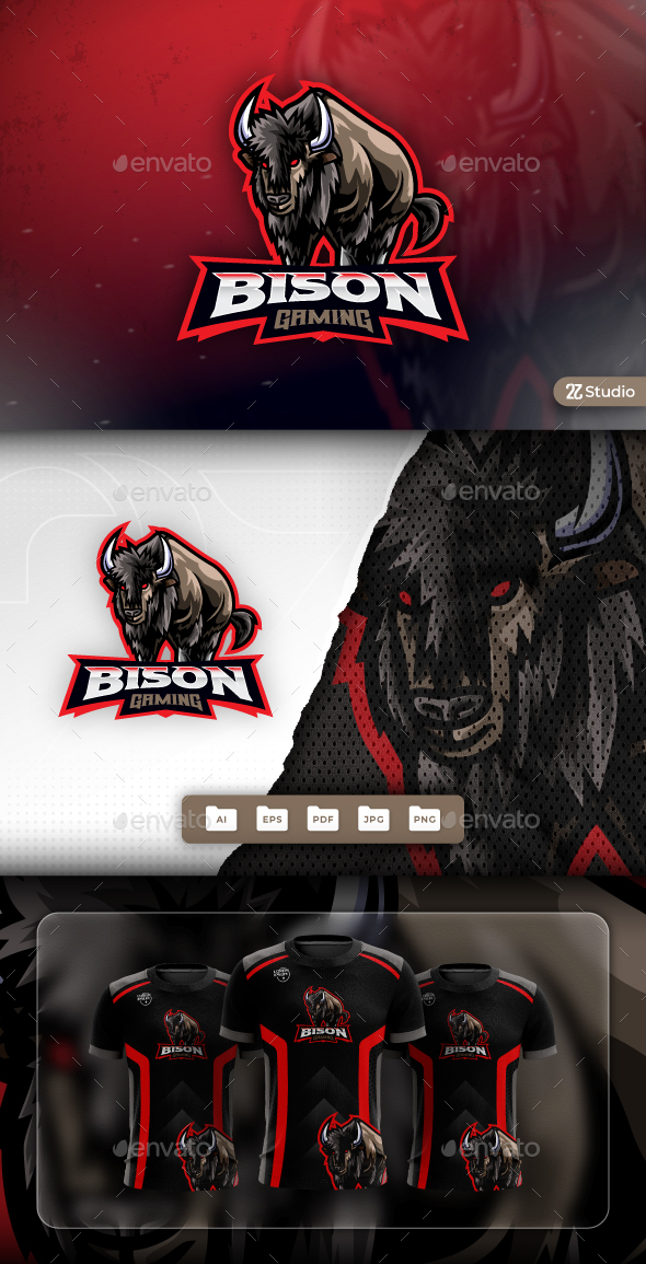Bison Mascot Logo Design