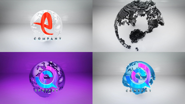 Cube Planet Logo Reveal Bundle
