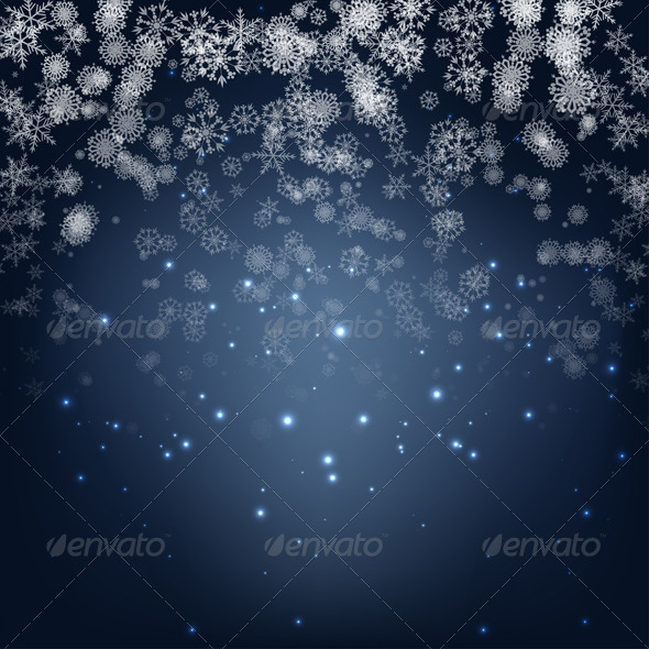Blue Winter Background - Christmas Seasons/Holidays